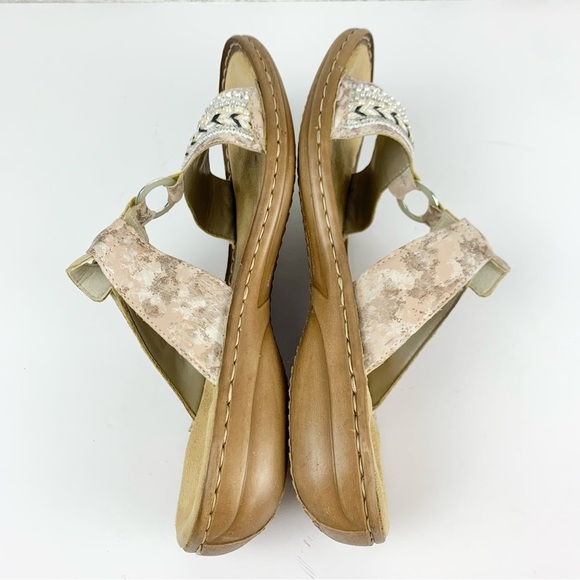 Rieker Regina Slip On Beaded Rose Boho Slide Sandals Comfort 40 - Picture 9 of 11